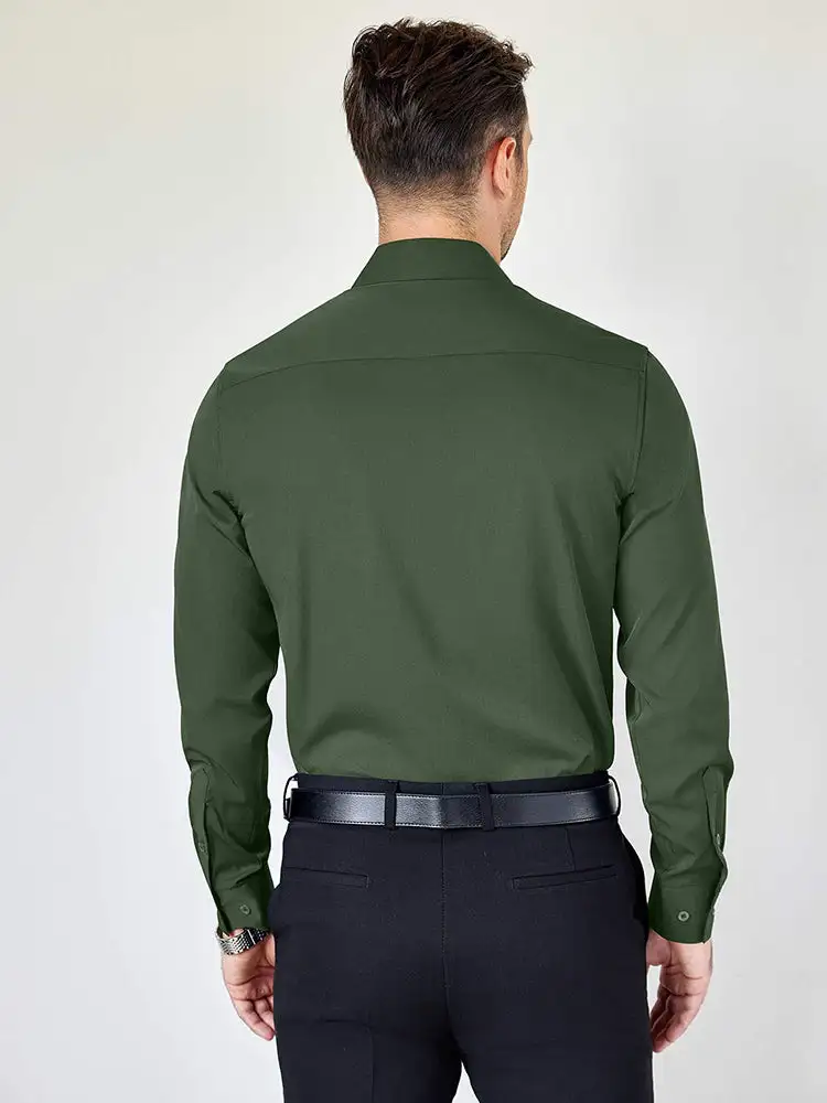 Henley Button Down Dress Shirt