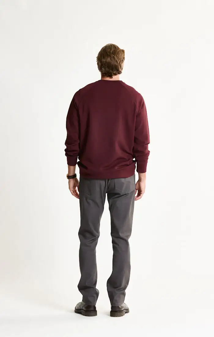 Performance Micro Stripe Knit Raglan Crewneck