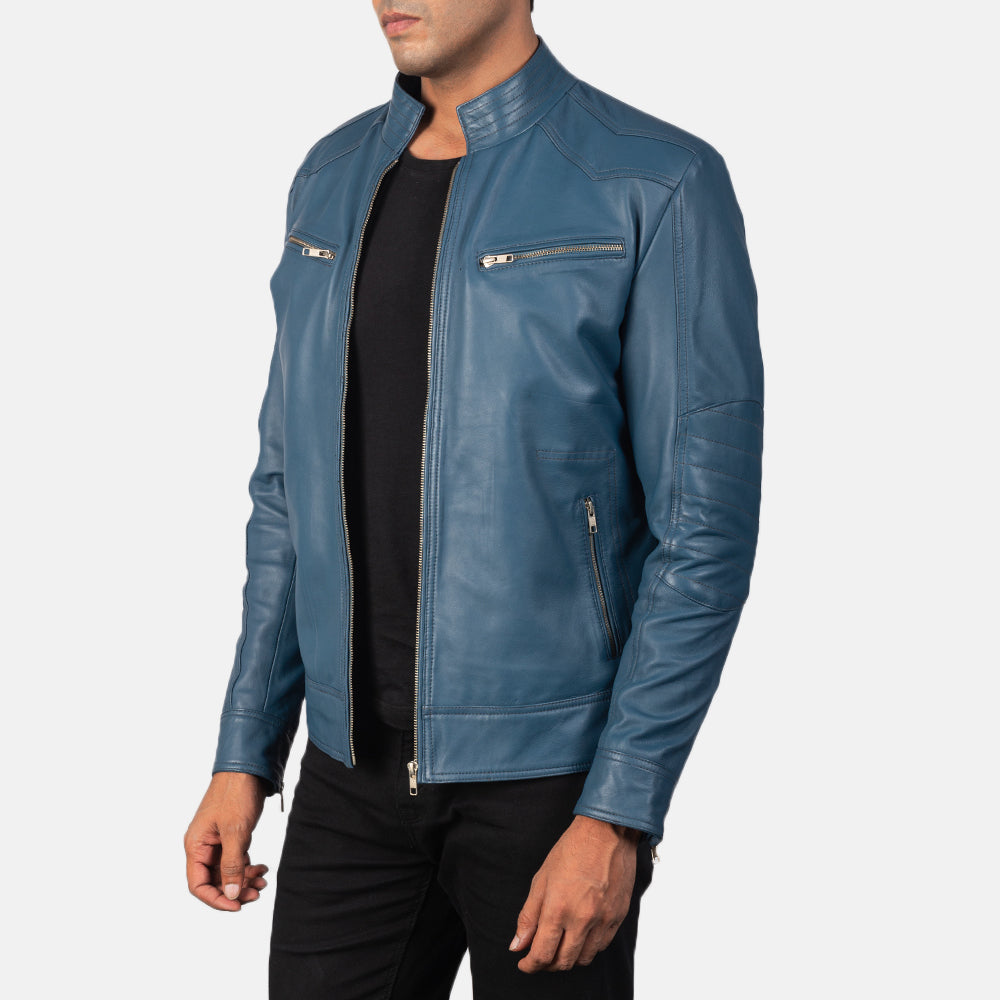 Men's Rugged Workwear Biker Leather Jacket