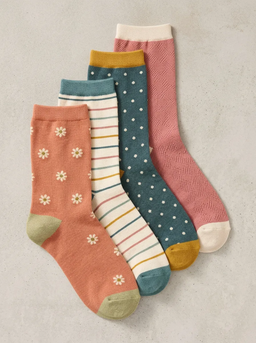 Women's Athletic Four Pair Socks