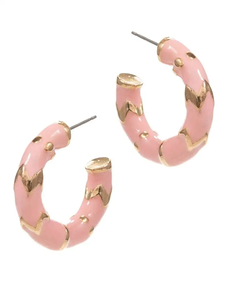 Enamel Hoop Earrings