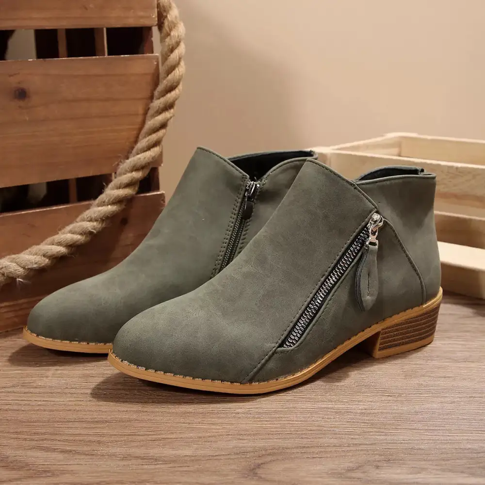 Block Heel Ankle Boots
