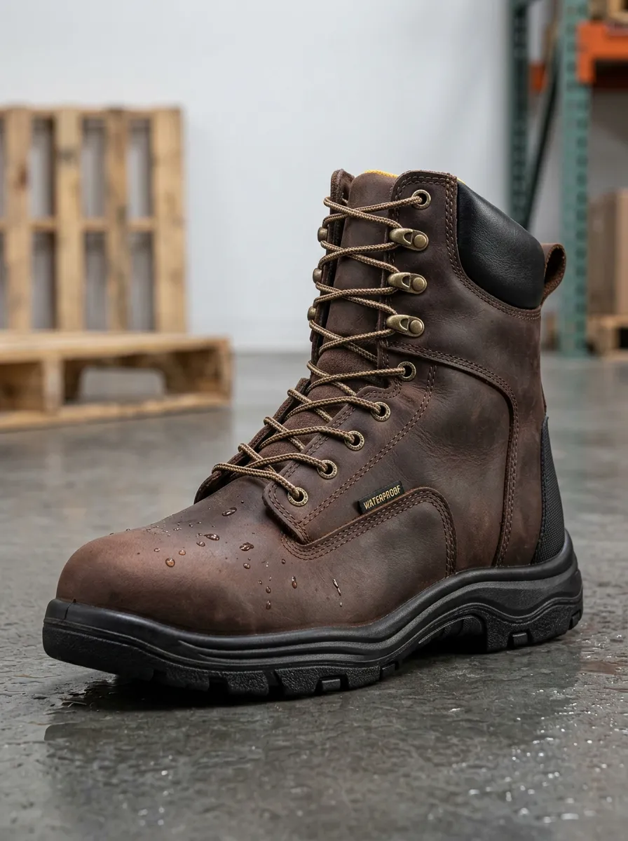Practical Construction Look Men' Waterproof Work Boots