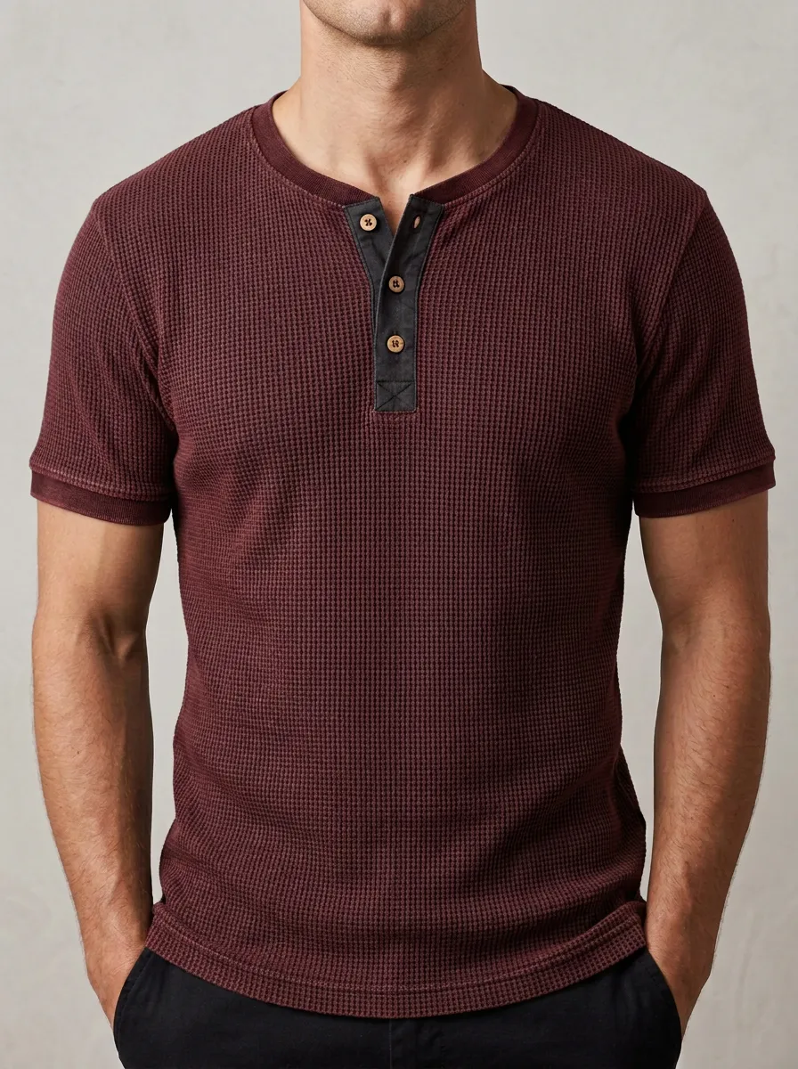 Refined Daily Men's Short-Sleeve Henley Shirt