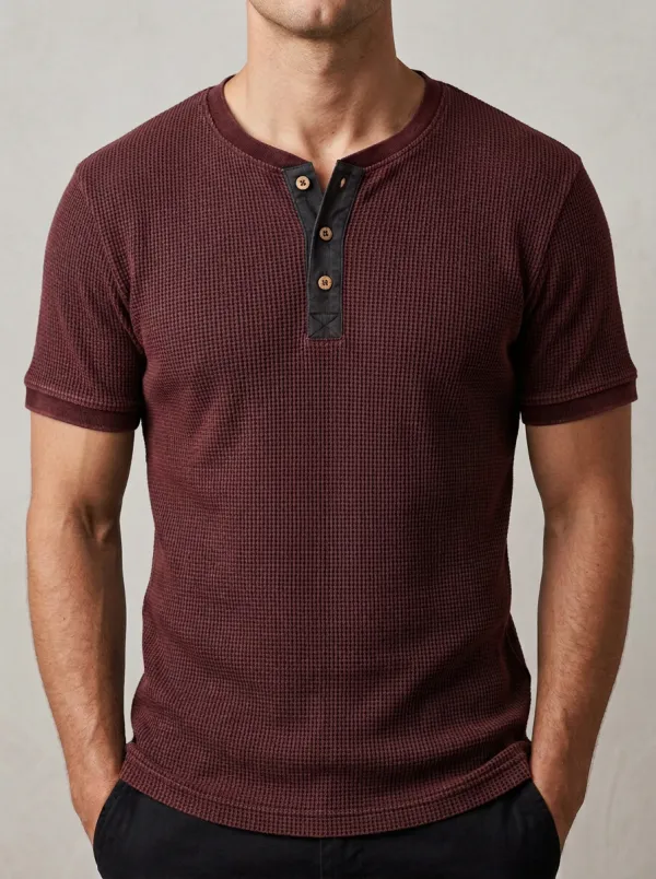Refined Daily Men's Short-Sleeve Henley Shirt