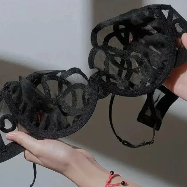 Sheer Mesh Bra with Adjustable Straps