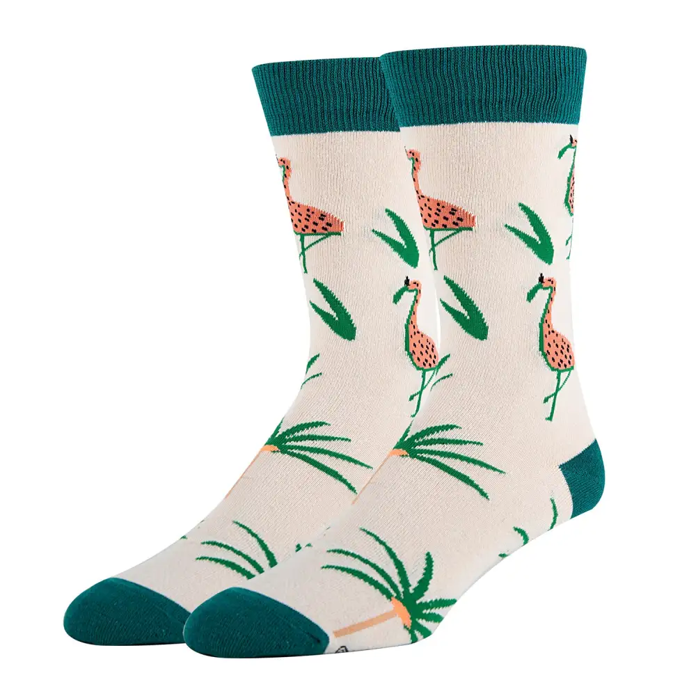 Playful Cotton Blend Everyday Pattern Crew Socks