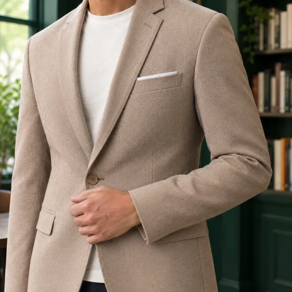 Tailored Notched-Lapel Blazer