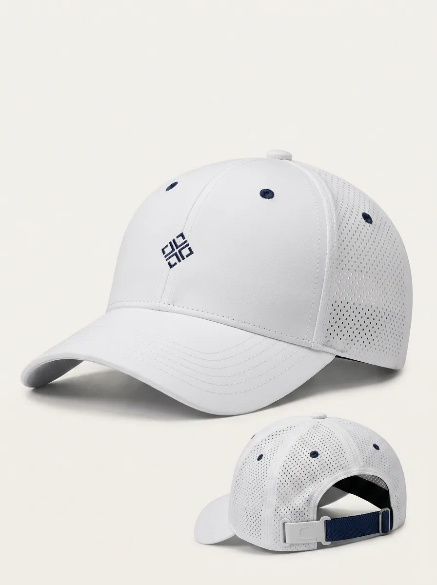 Unisex Equestrian Cap Featuring Geometric Logo Print