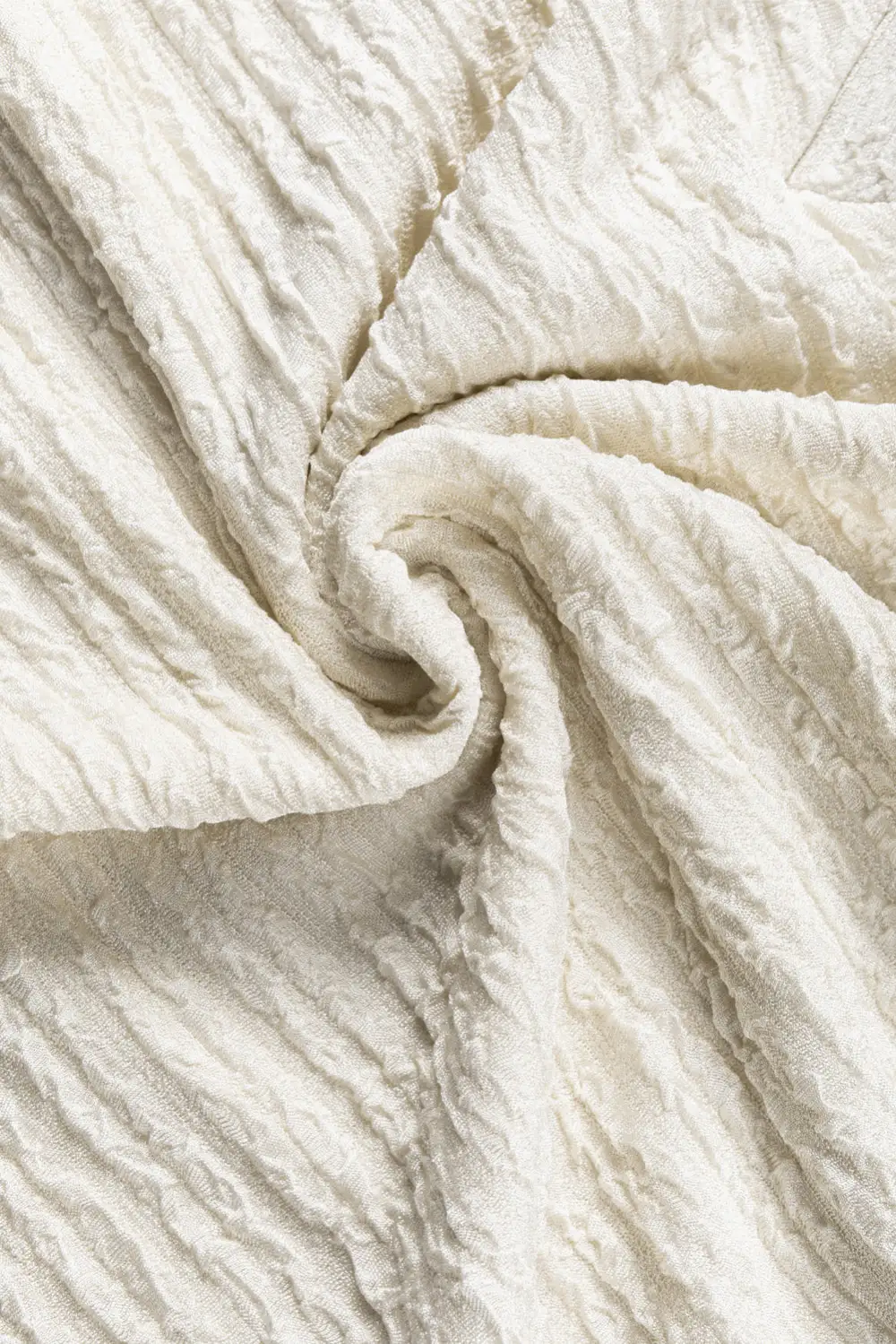 Pale Khaki Textured Wide Sleeve