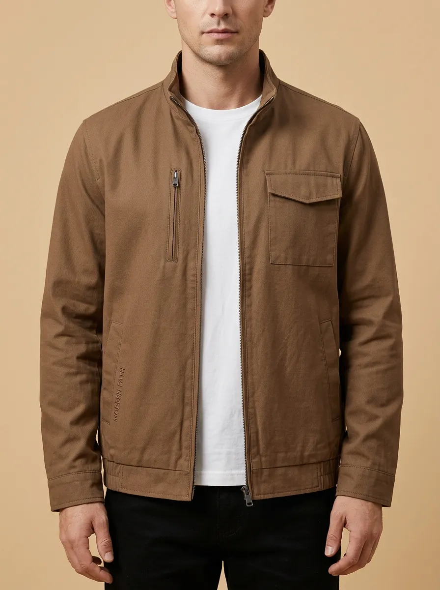 Zip Utility Collar Jacket