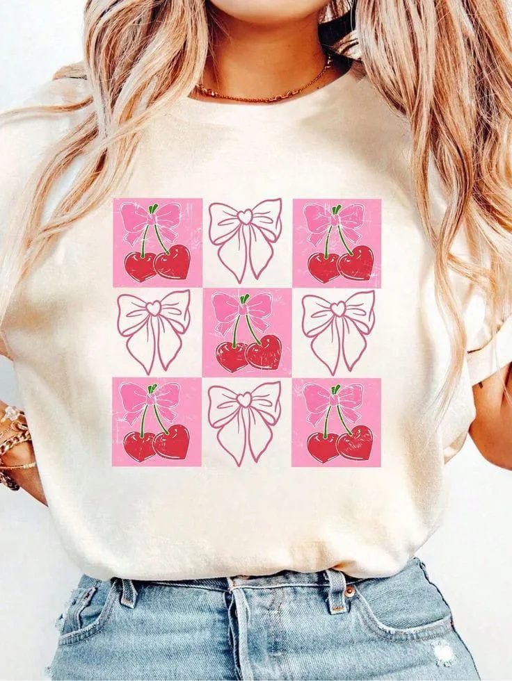 Ribbon Cherry Graphic Tee