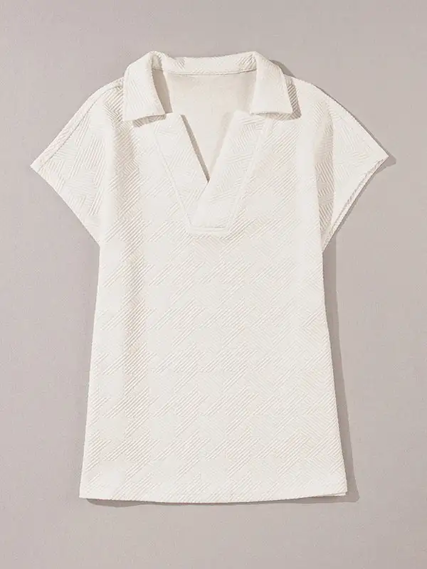Relaxed Short Sleeve V-Neck Everyday T-Shirt