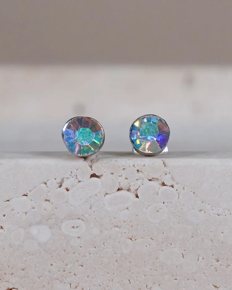 Arched Rainbow Drop Earrings