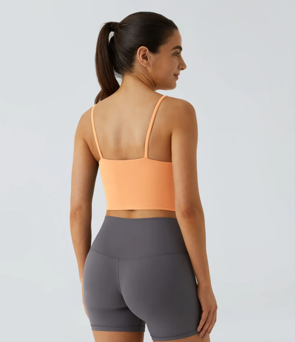 Basic Padded Workout Cropped Tank Top