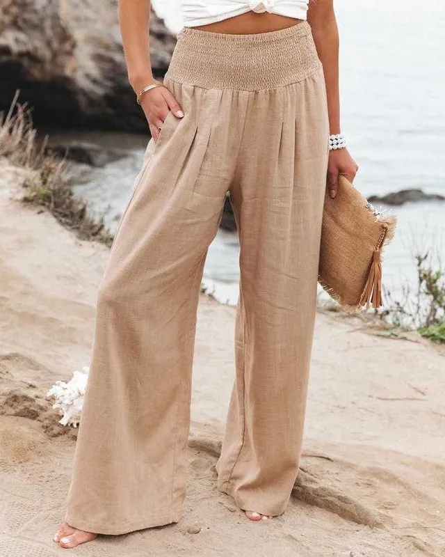 Smocked Waist Trousers