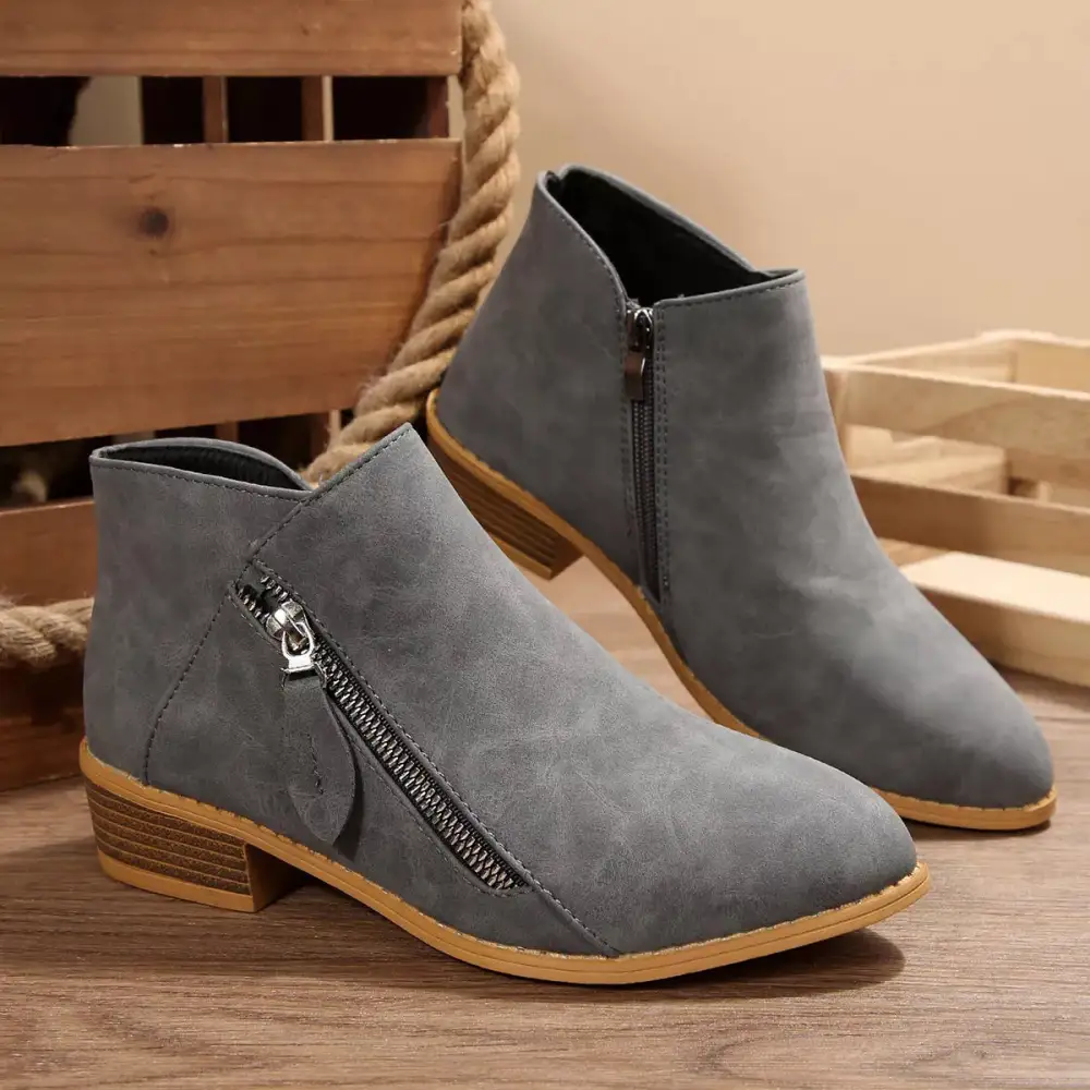 Block Heel Ankle Boots