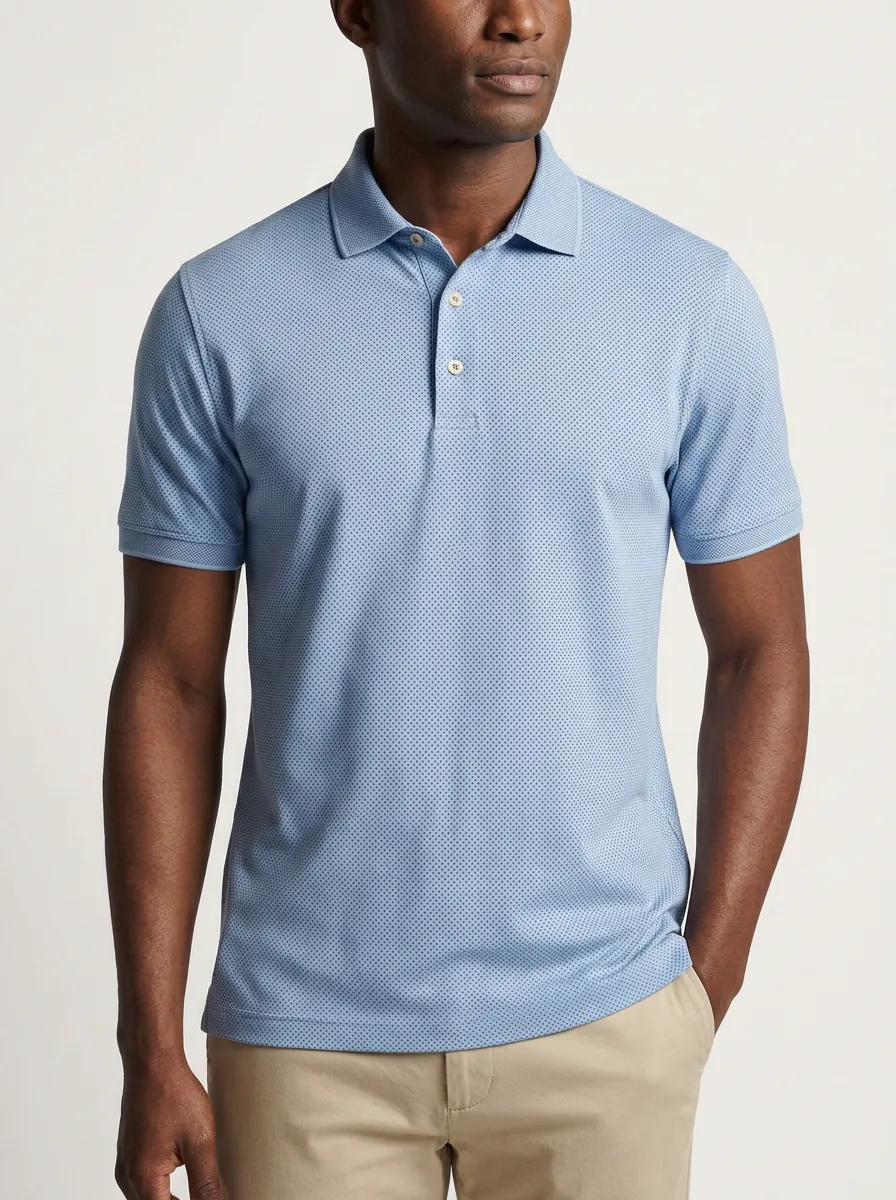 Clean-Line Micro-Dot Men's Polo Shirt