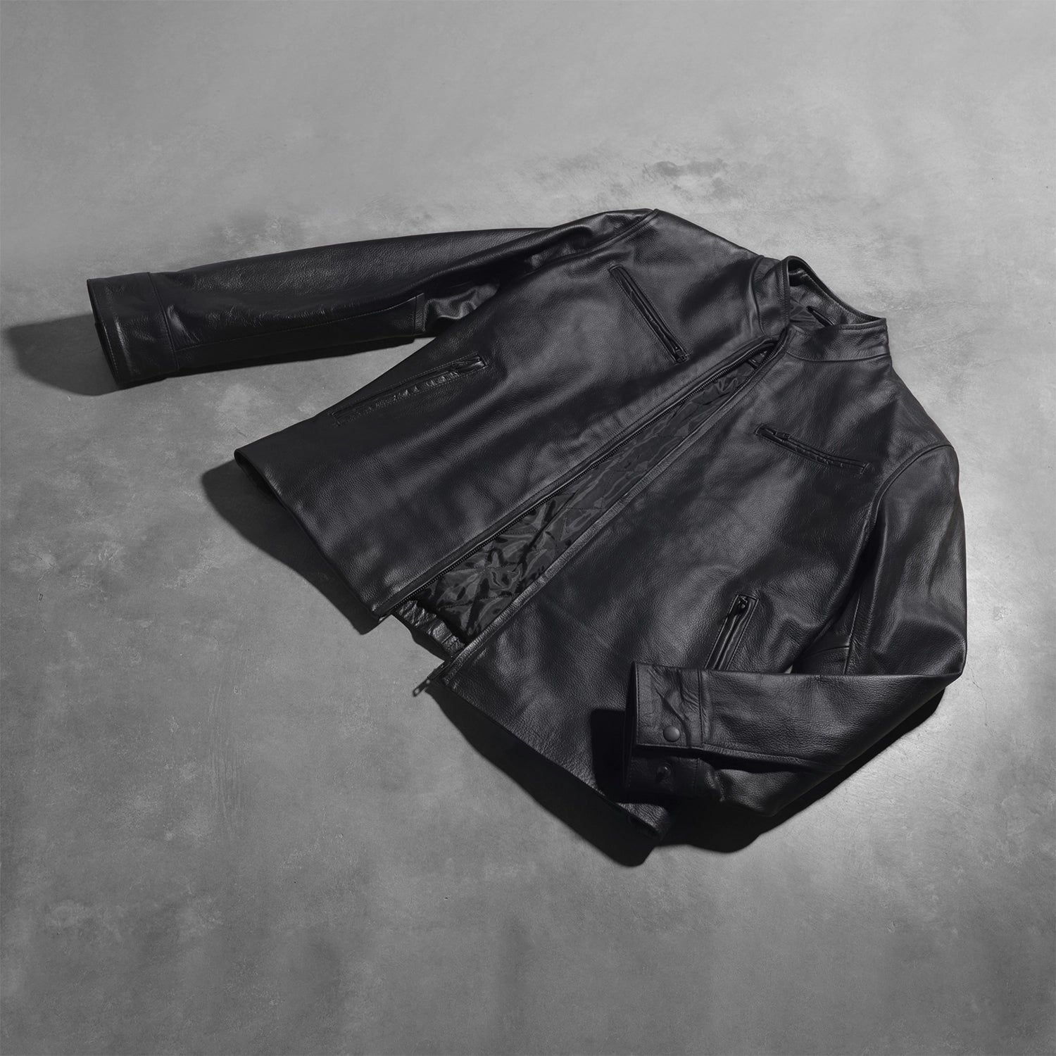 Men's Layered Biker Leather Jacket
