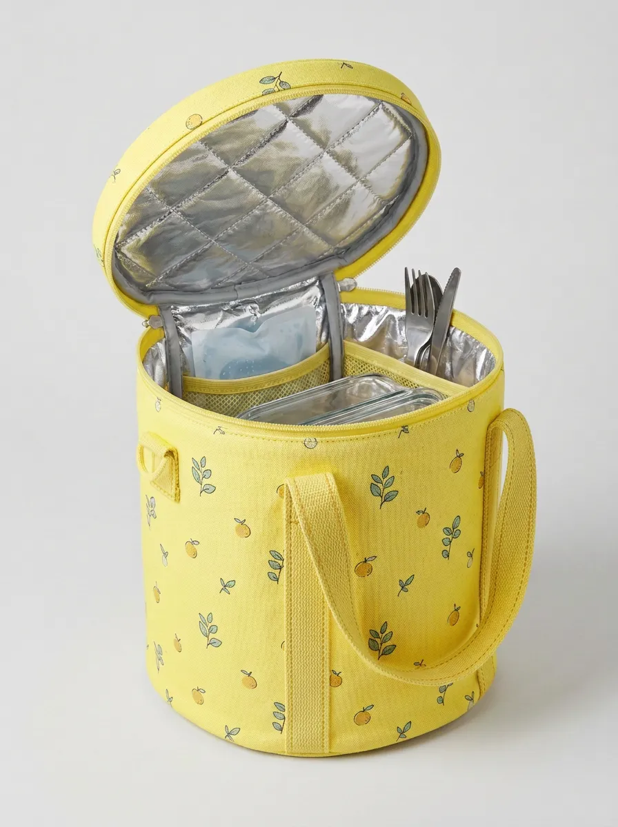 Lemon Fruit Pattern Insulated Printed Lunch Bag