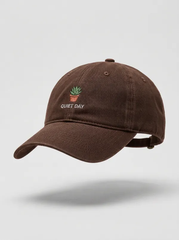 Plant-Lover Quiet-Day Succulent Embroidered Unisex Baseball Cap