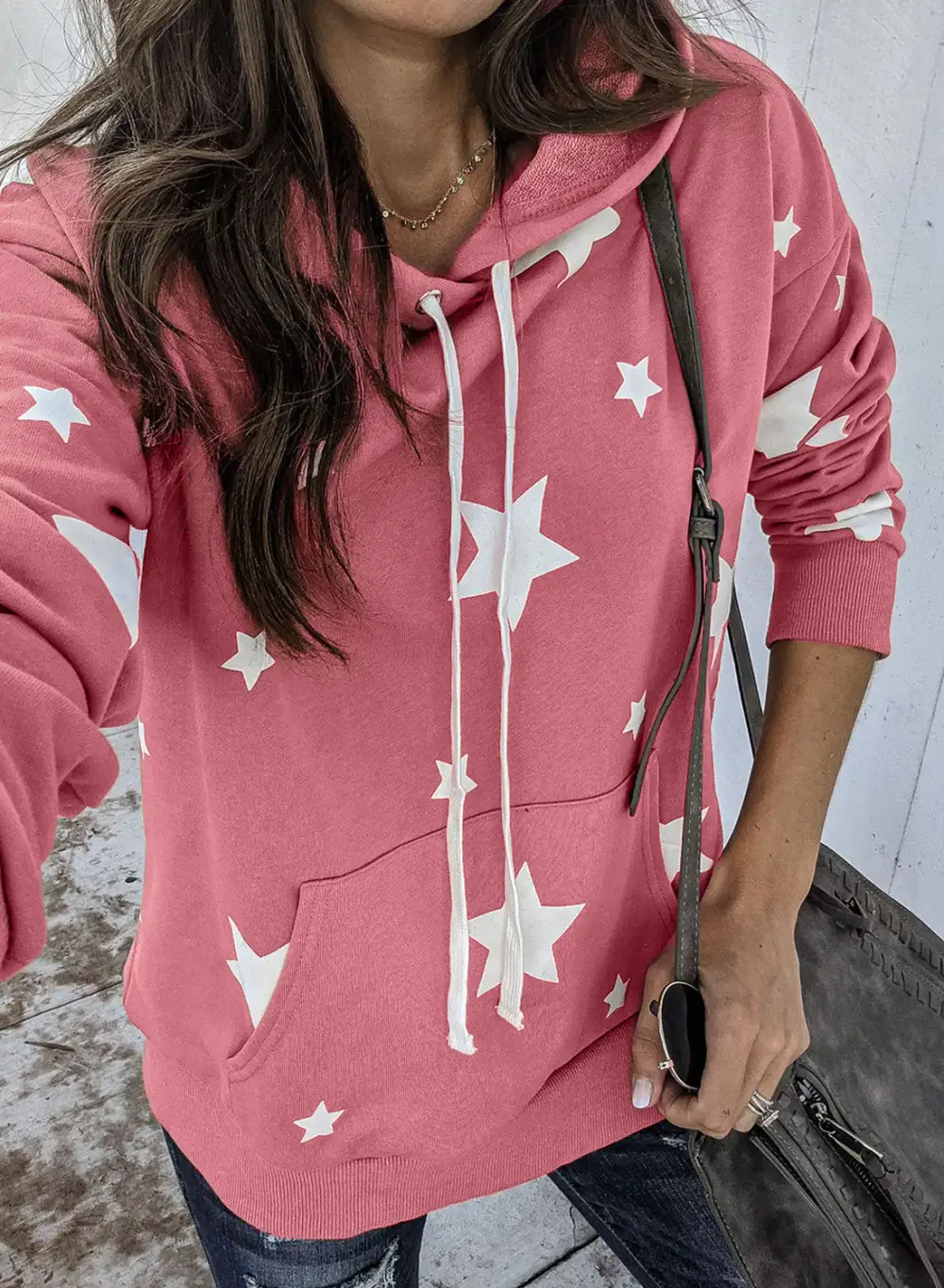 Cotton Blend Star Hooded Top