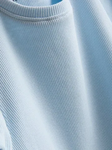 1.5-8yrs | Ribbed Lettuce Trim T-Shirt