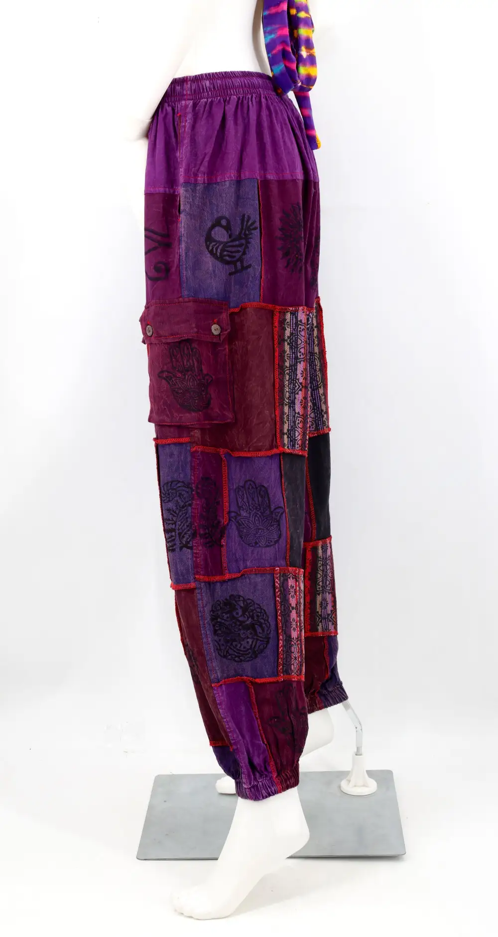 Women's Clean Line Harem Cargo Patchwork Cargo Pants