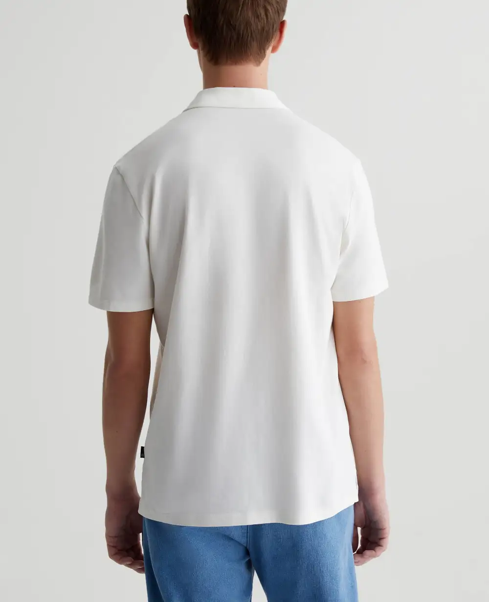 Men's Point Collar Cotton Jersey Polo Shirt