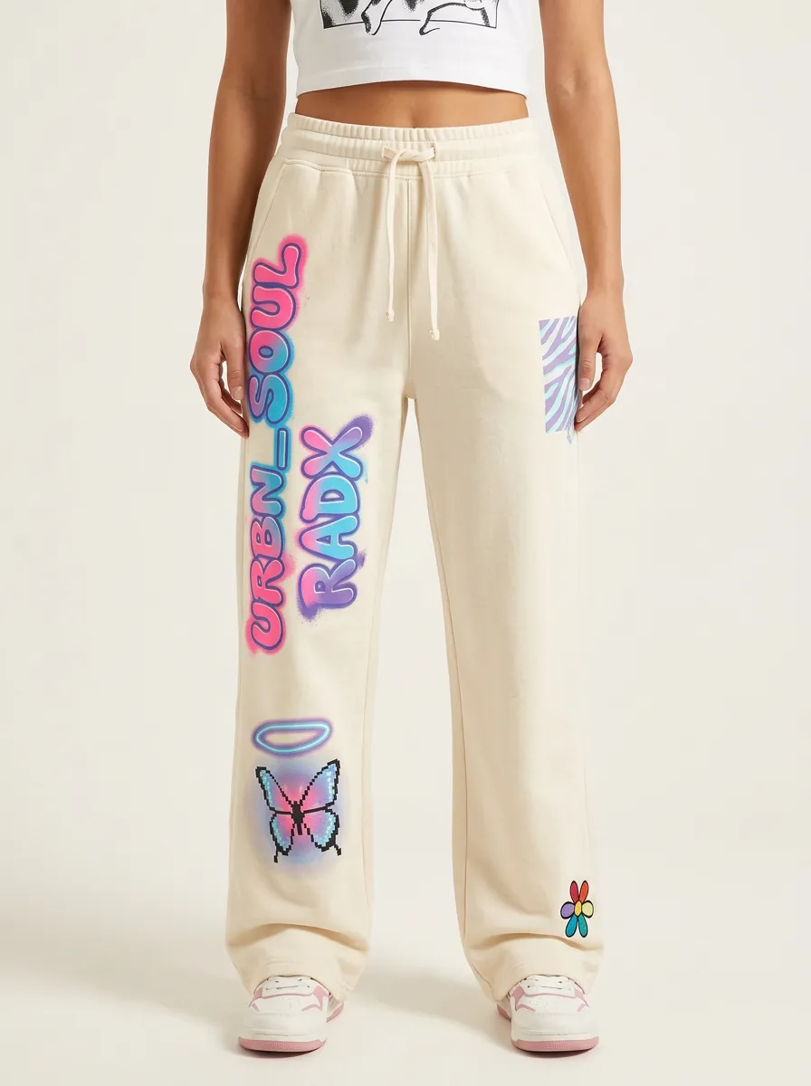 Unisex Contemporary Streetwear Graffiti Sweatpants