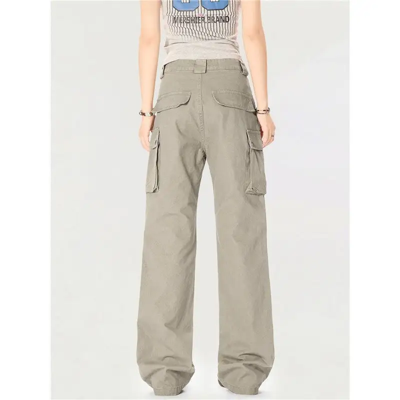 Women's Slim Fit Pleated Multi Pocket Cargo Pants
