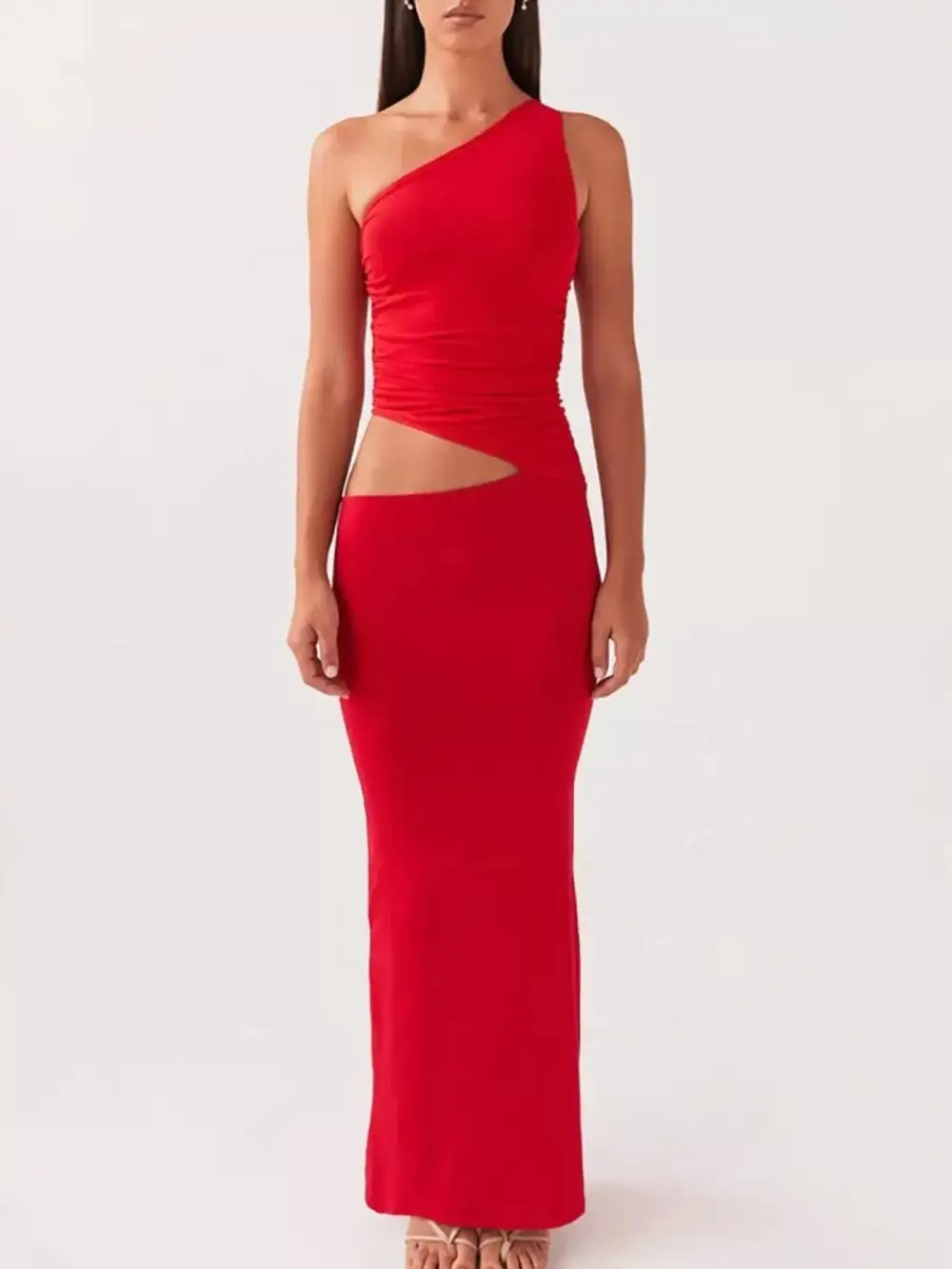 One Shoulder Top and Maxi Skirt Set