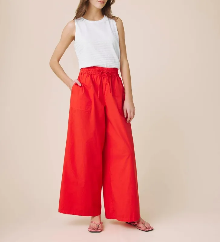 Casual Simple Poplin Pants