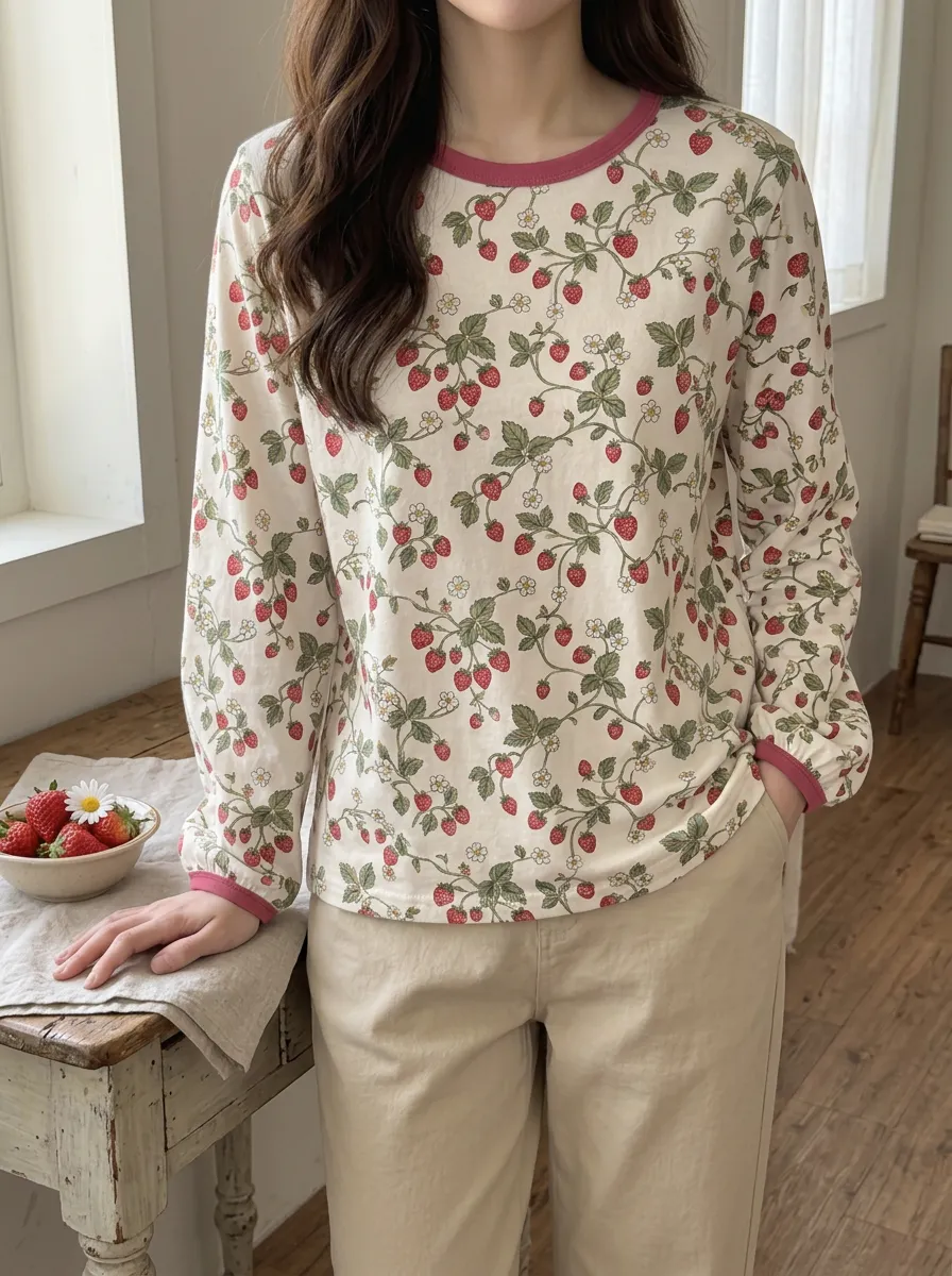 Women's Romantic Everyday Sweet Casual Long Sleeve T-Shirt