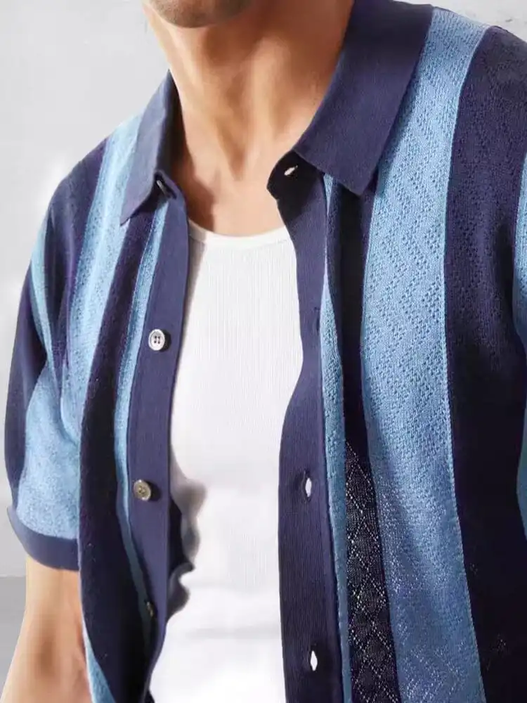 Relaxed Cut Striped Printed Shirt