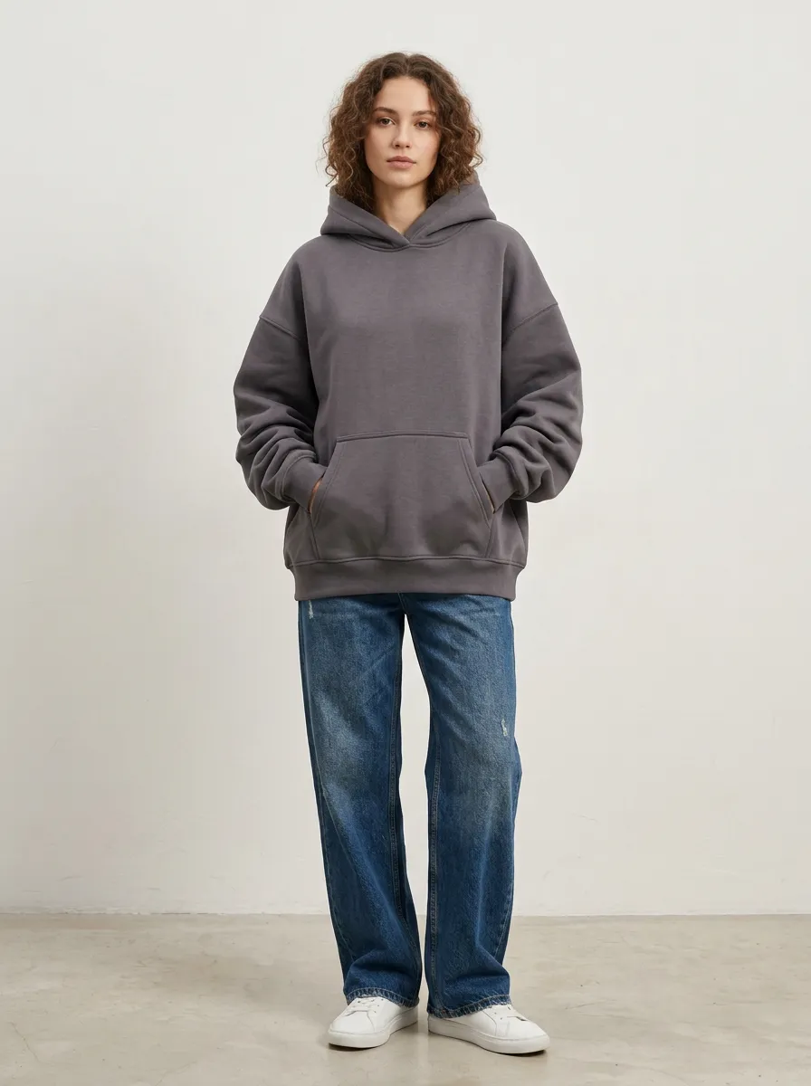 Unisex Oversized Daily Comfort Pullover Hoodie