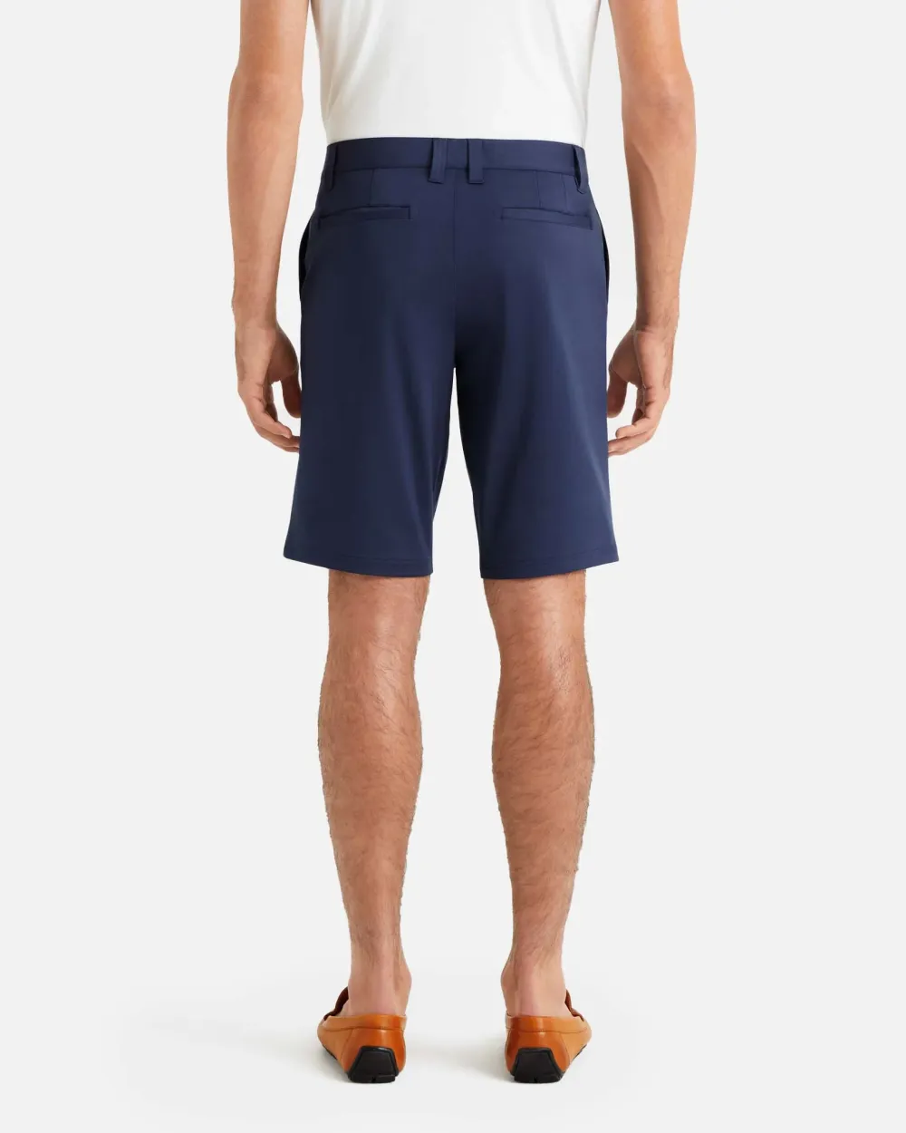 Earth Brown Elastic - Waist Men's Shorts