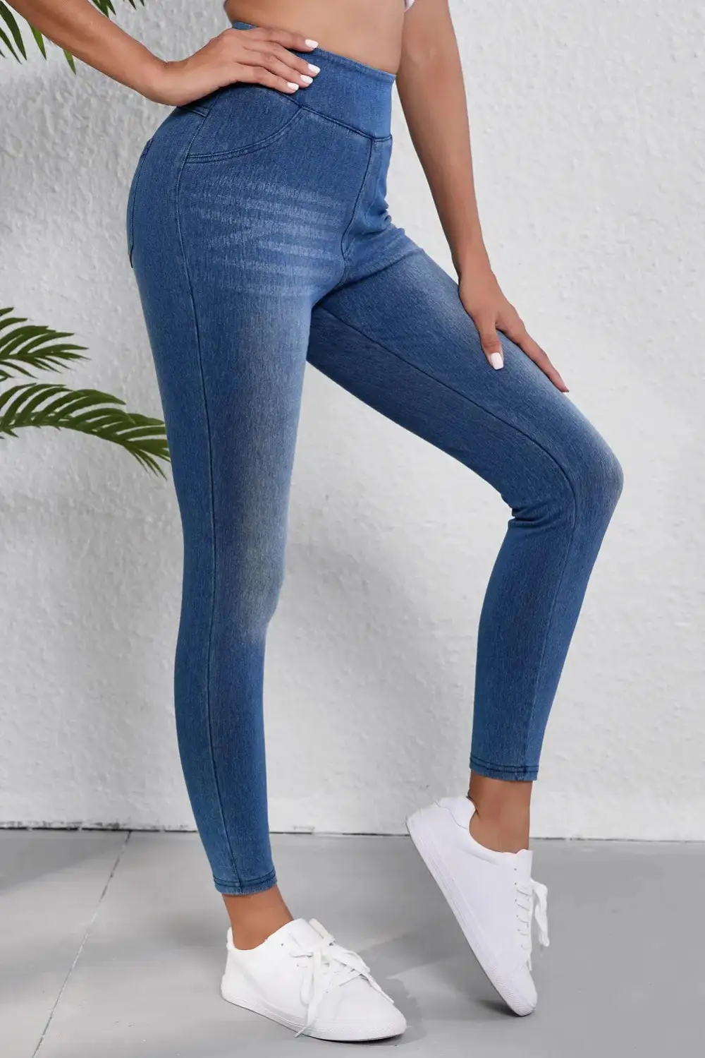 Contoured High Waist Skinny Denim Jeans
