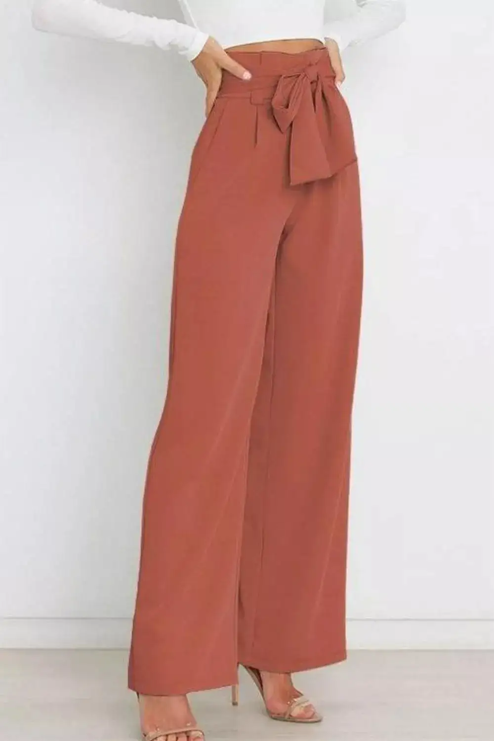 Wide Leg High Waist Pocketed Everyday Pants