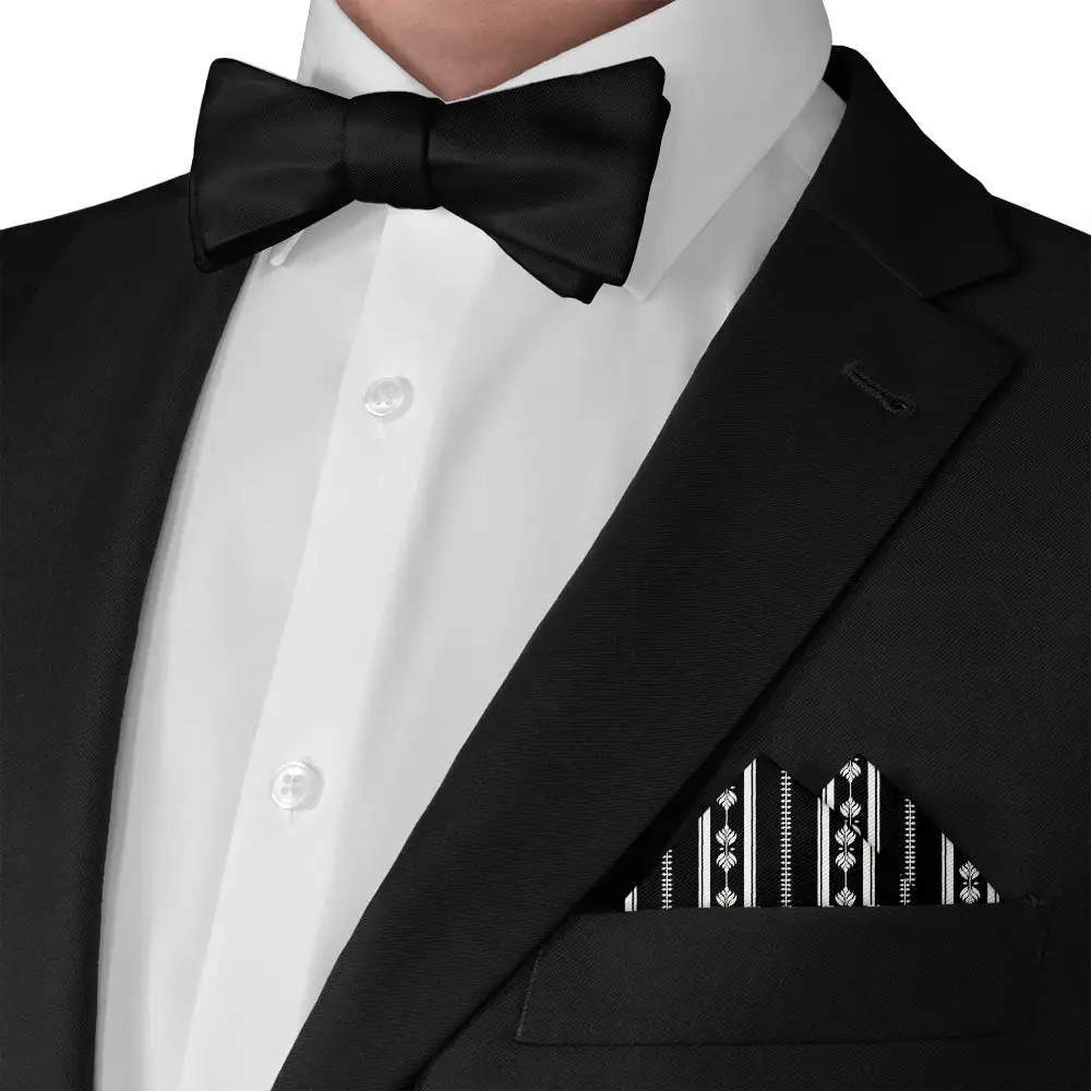 Refined Decorative Striped Pocket Square