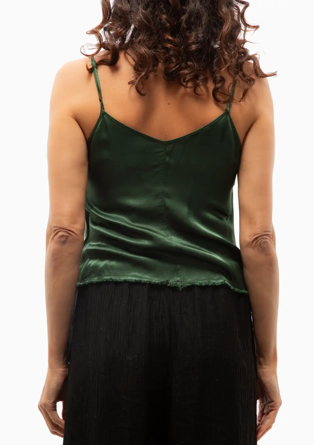 Cropped Satin Cami Top