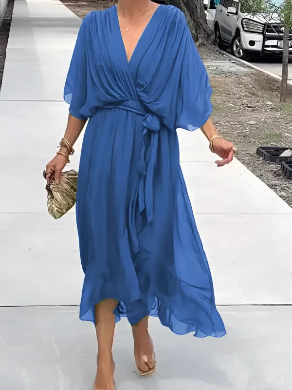  Wrap Midi Soft Dress