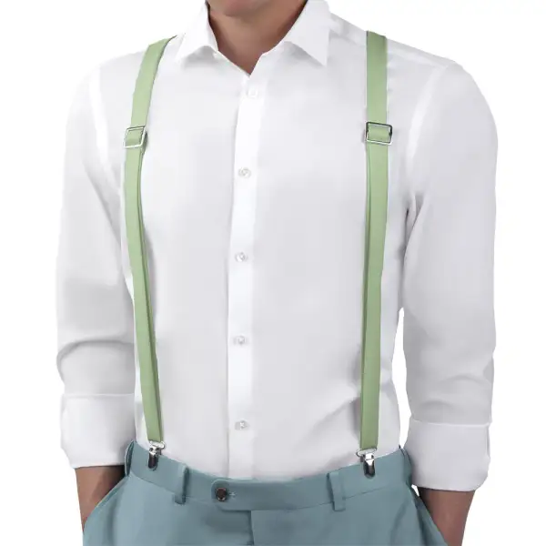 Bold Refined Solid Tone Suspenders