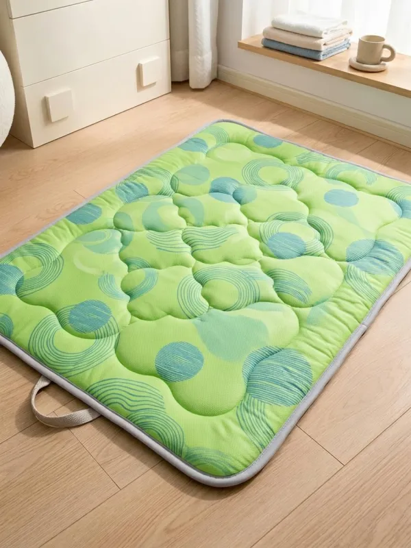 Blue Abstract Circle Print Cooling Mat