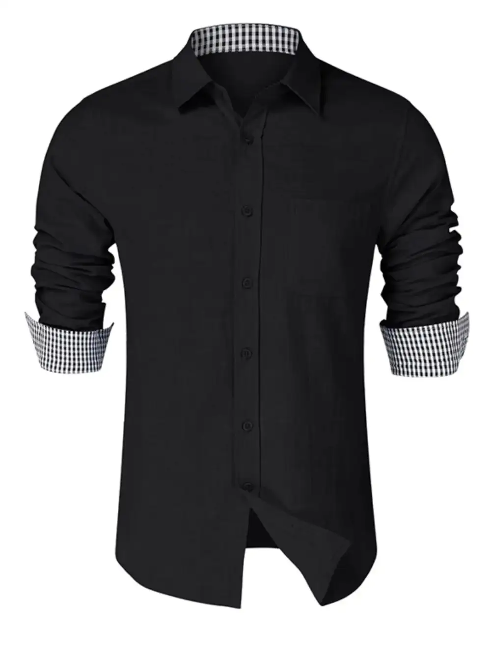 Linen-Blend Button-Down Shirt