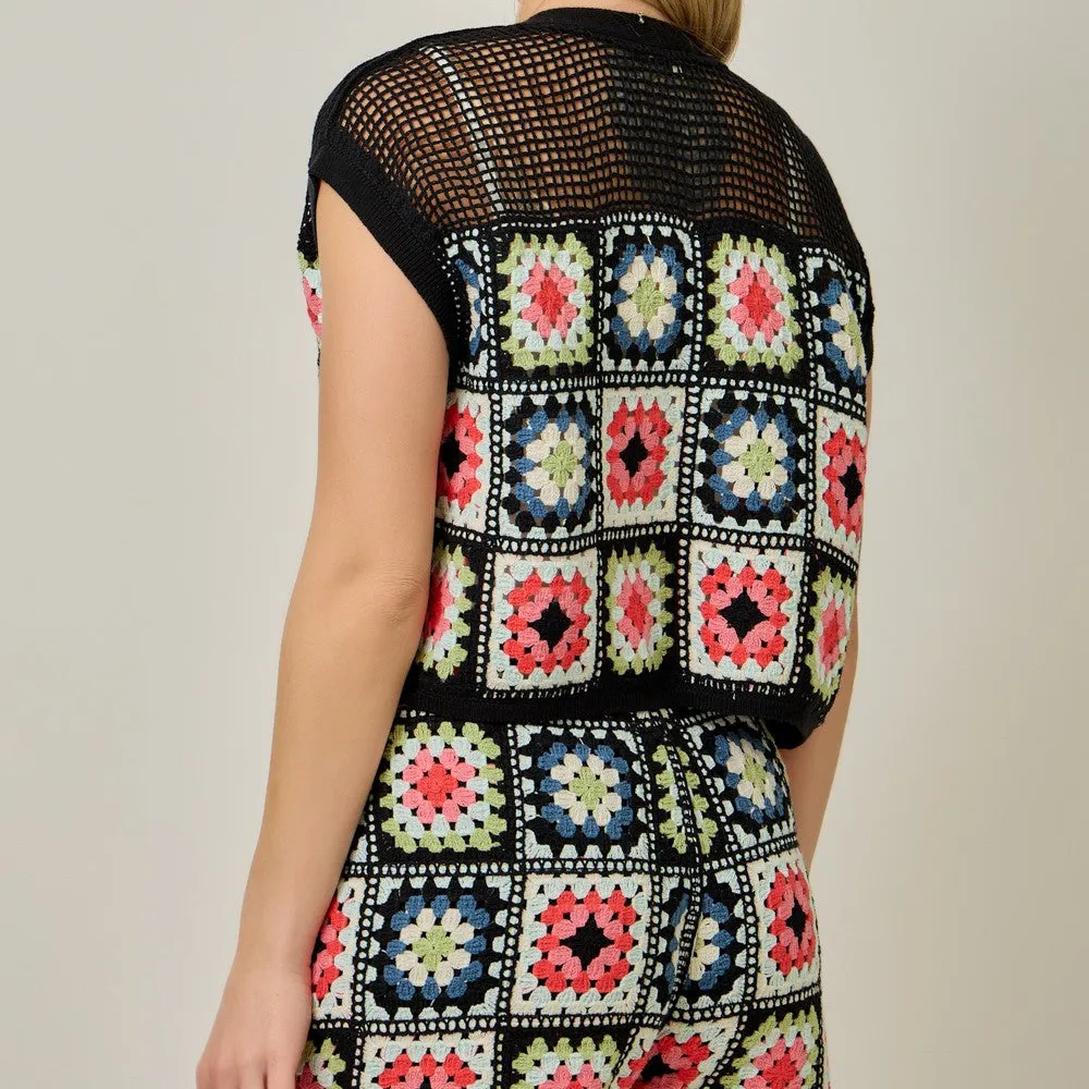 Open Front Crochet Cardigan