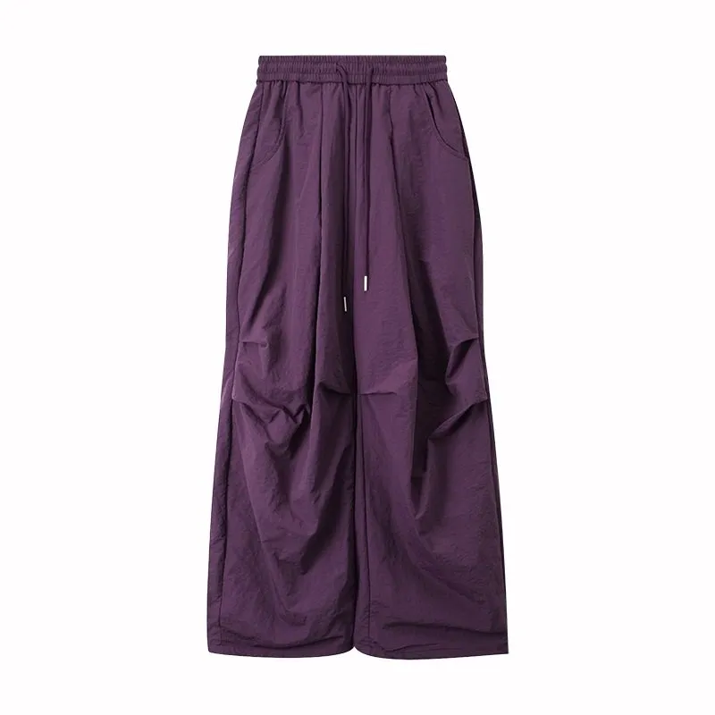 Drawstring Wide Leg Quick Dry Cargo Pants