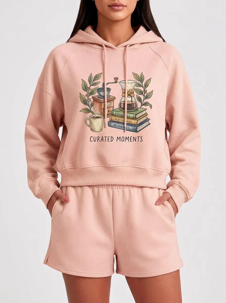 Women's Coffee Book Curated Moments Graphic Hoodie