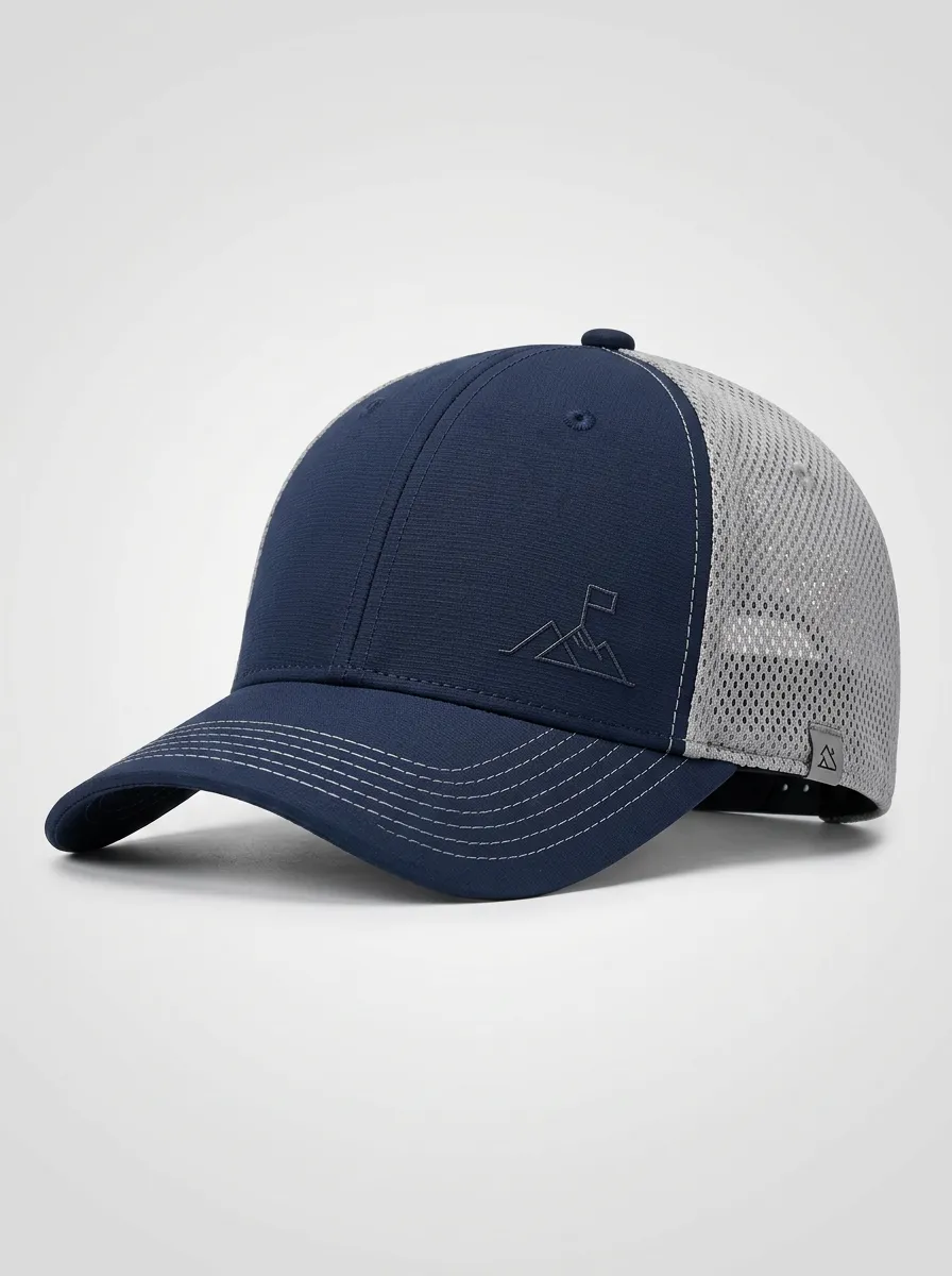 Unisex Equestrian Lover Mountain Flag Embroidered Mesh Cap