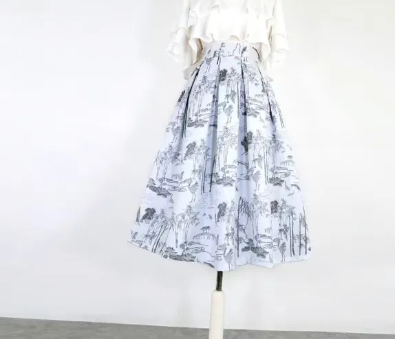 Airy Comfort Everyday Casual Embroidered Skirt